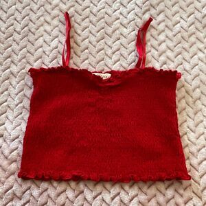 NEW Bozzolo Ribbed Cropped Tank Top Womens Size M